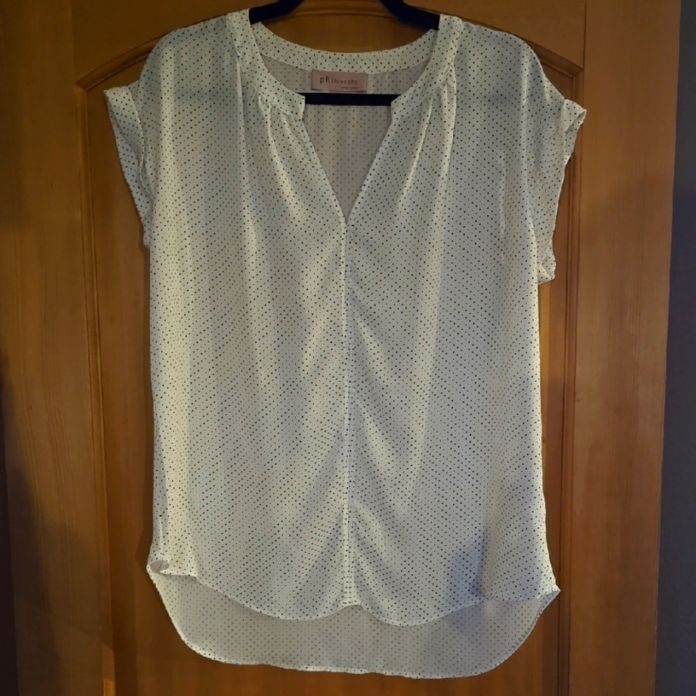 Black and White Blouse